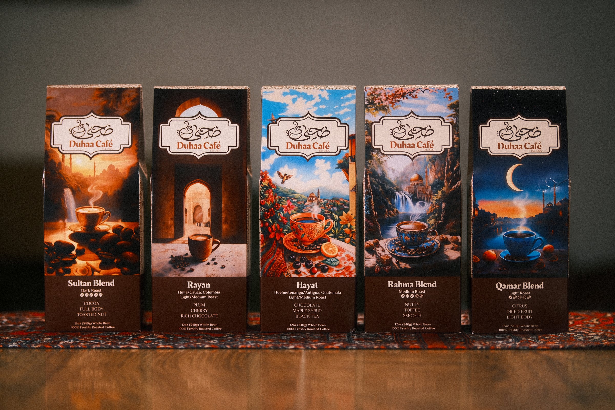 Duhaa Cafe coffee lineup