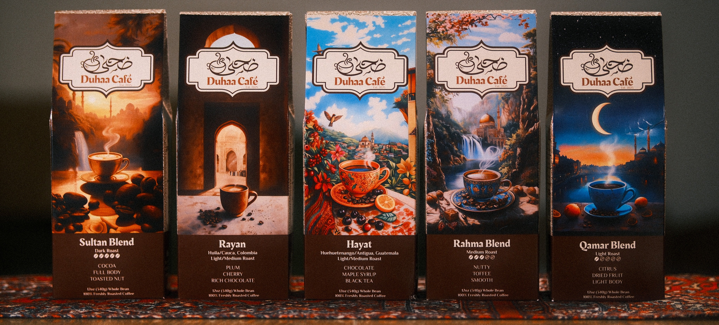 Duhaa Cafe coffee lineup
